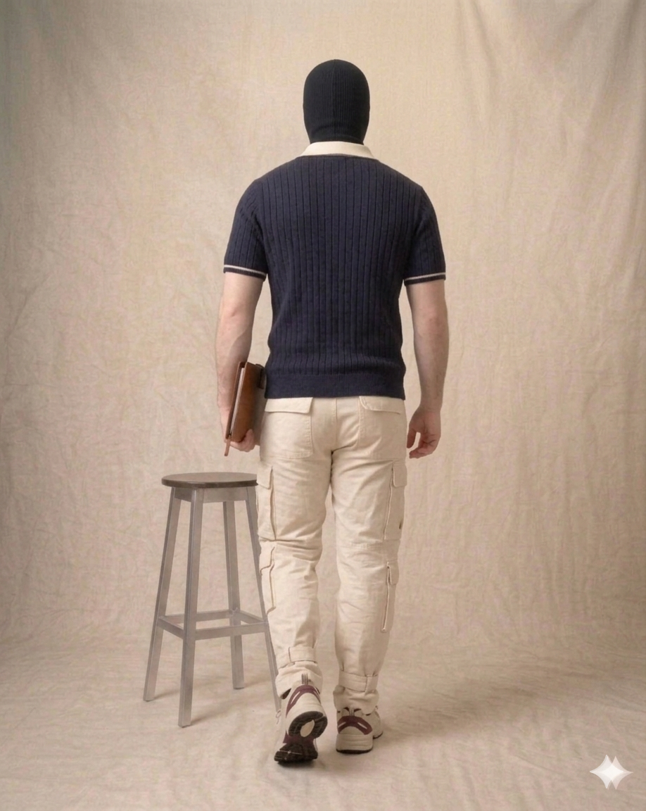 The Volt Signature Ribbed Polo – Navy Blue - Image 2