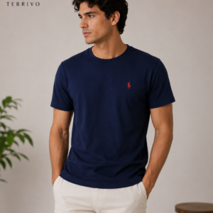 Premium Crew Neck T-Shirt – Navy Blue