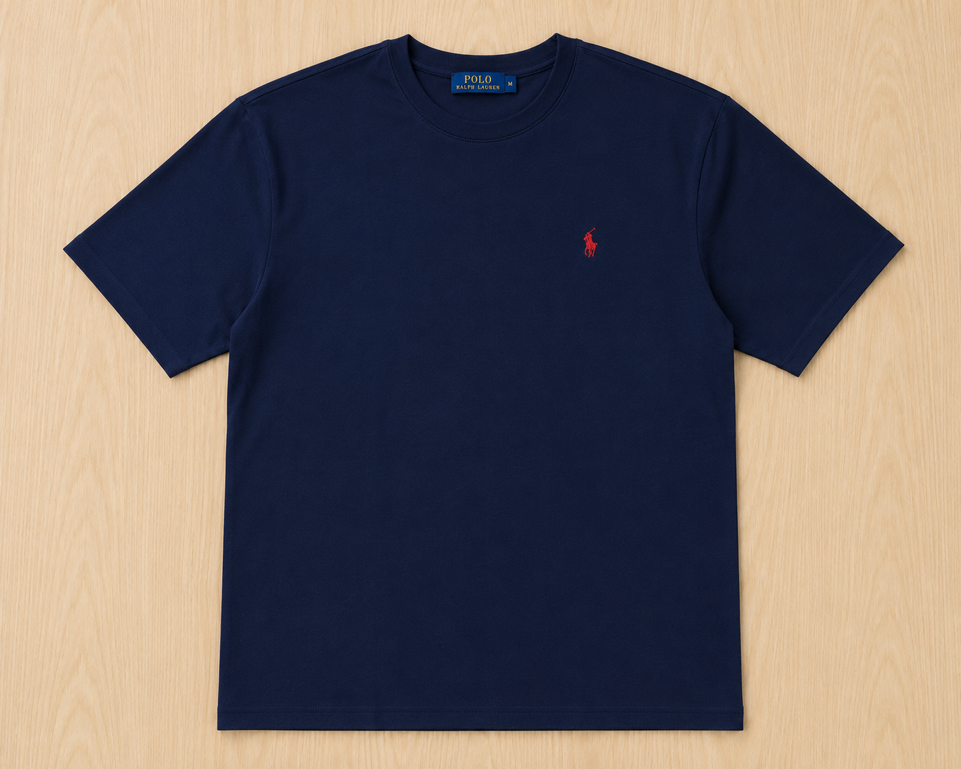 Premium Crew Neck T-Shirt – Navy Blue - Image 3