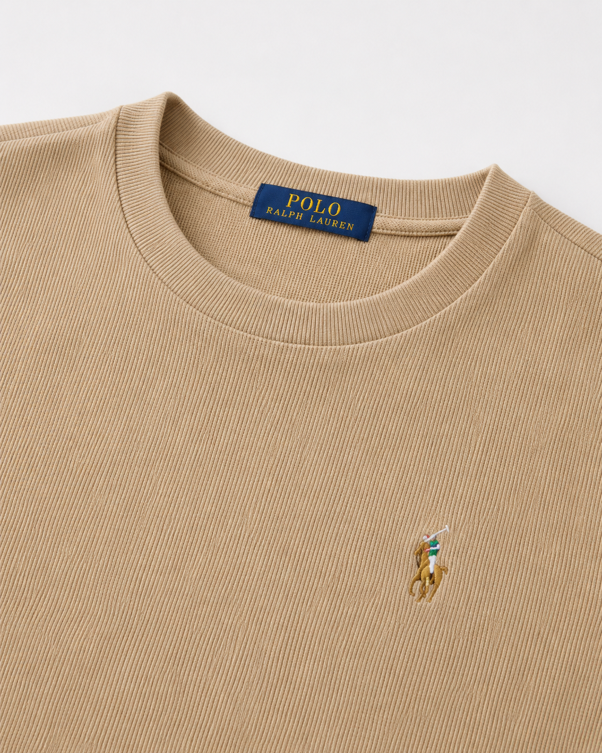 Polo Ralph Lauren Khaki Crew Neck T-Shirt - Image 4